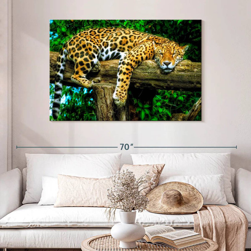 Brampt Sleepy Jaguar, 32" H x 48" W