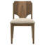 Ensemble de 2 chaises d'appoint rembourrées en noyer Graham