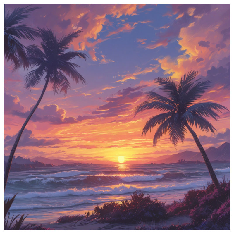 Tapis de bain Sunset Beach, L 24 po x L 17 po