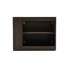Meuble-lavabo mural de 36 po, quatre tiroirs noirs doux, pré-assemblé, épissure couleur noyer, panneaux de qualité E1, laque E0, poignée cachée, drainage en forme de U, évier de 4,7 po, trop-plein aux normes européennes