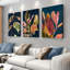 Vibrant Tropical Leaf 3-Piece Canvas Print for Stylish Home Decor-814607456