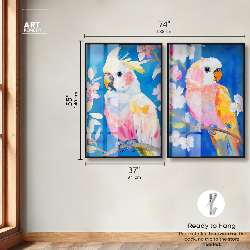 Ensemble d'art abstrait bohème « Spectrum on Wings » en impression sous cadre-vitrine par Art Remedy, cadre noir, 10 x 15