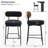 Counter Height bar stools, 24" bar stools , Boucle Counter Stools With Back, Boucle bar stools For Kitchen Island, Dining Room(Set Of 4)-113610023