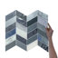 Elizabeth Sutton Meta 17x17 Chevron Glossy Glass Mosaic-941985677