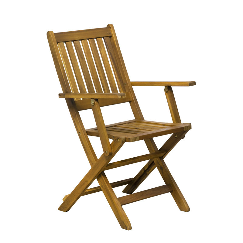 Aldous 2 - Person Acacia Wood Patio Dining Set with Square Table