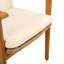 Ensemble de 2 chaises de salle à manger d'extérieur, structure en bois d'acacia couleur teck, osier PE brun, coussin imperméable, idéal pour les patios et les jardins-24970002