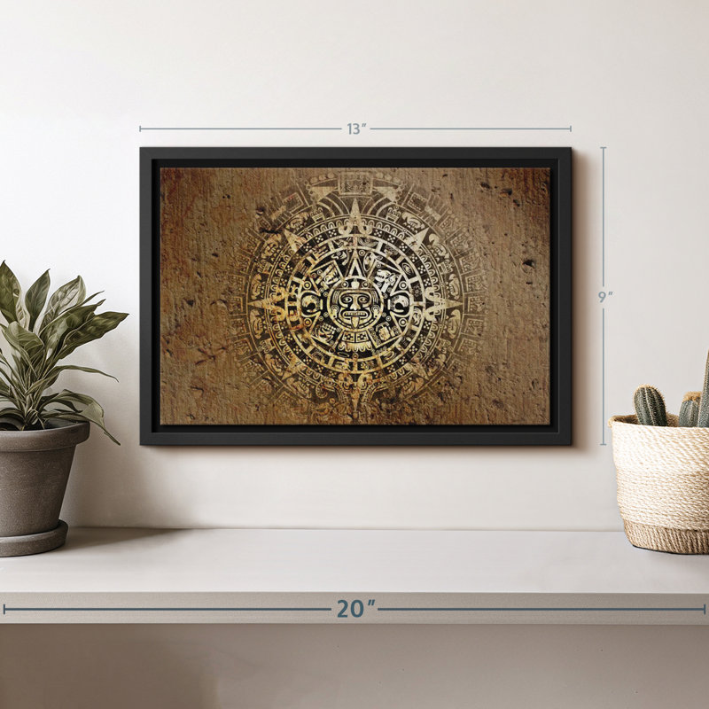 "Ancien calendrier mural maya", H 9 po x l 13 po