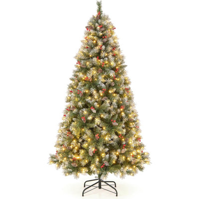 Lighted Artificial Pine Christmas Tree
