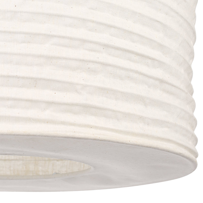 Camborne 25cm H Linen Drum Pendant Shade ( Uno ), White