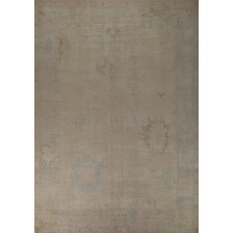 Vegetable Dye Oushak Turkish Area Rug 9