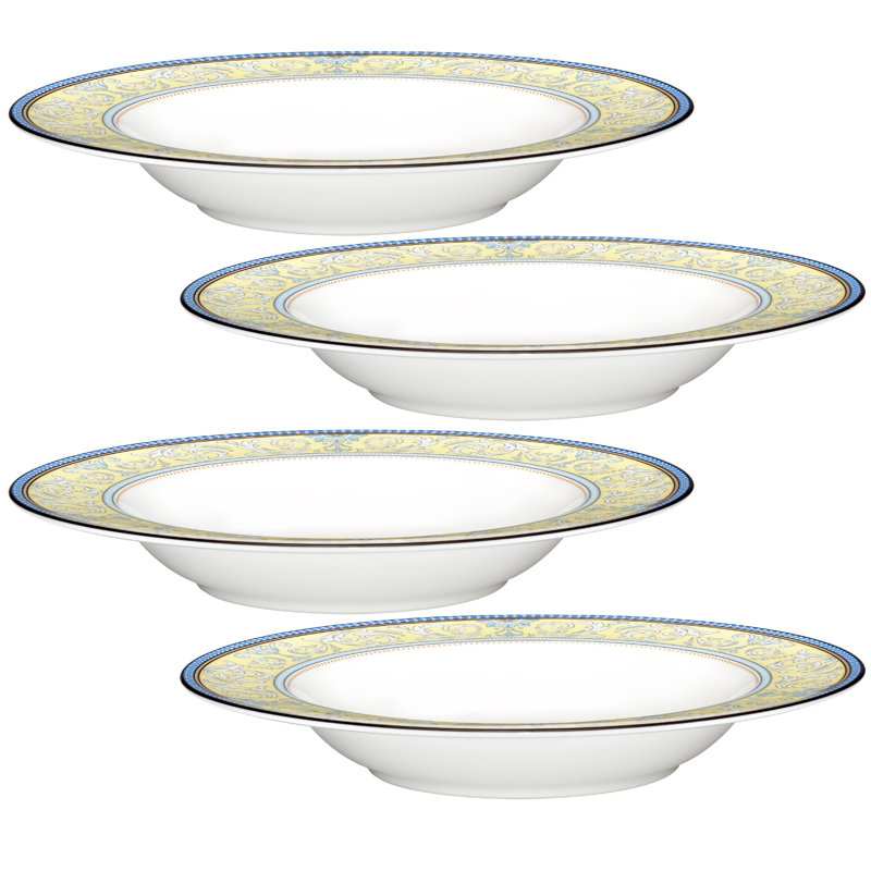 Ensemble de 4 bols à soupe Noritake Menorca Palace, 8 1/4 po, 12 oz