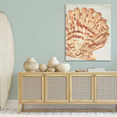  Tan & Beige Clam Canvas Wall Art by June Erica Vess