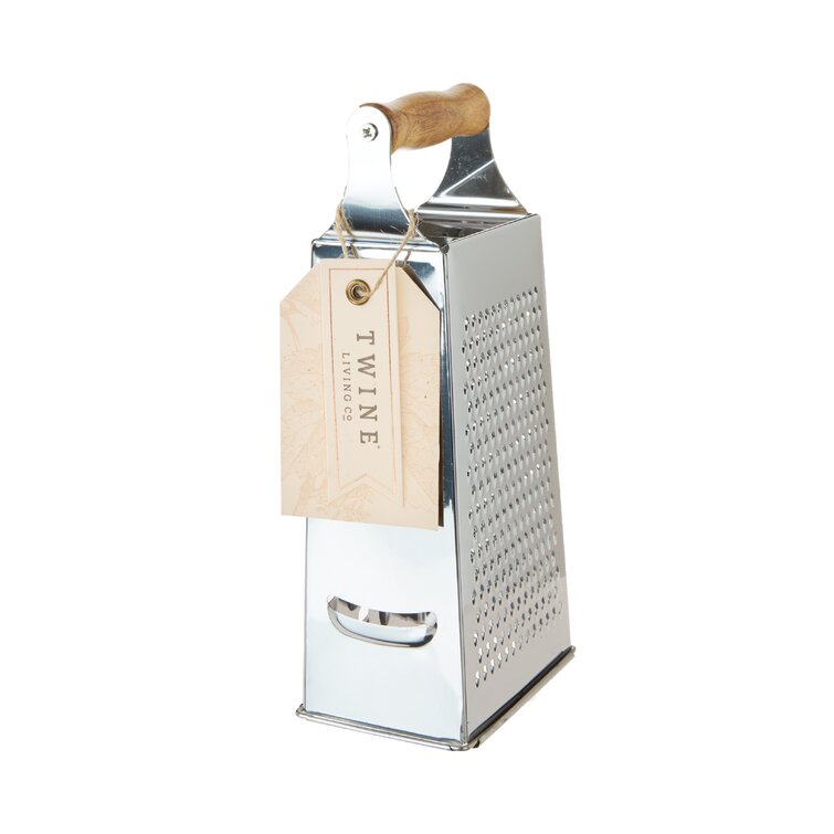 Stainless steel cheese grater, acacia wood cheese grater box, cheese  eraser, shredder, kitchen tool