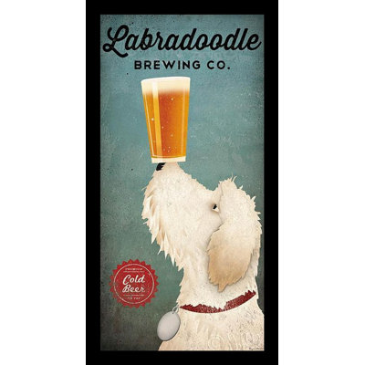 « white labradoodle brassing co » par ryan fowler, impression encadrée