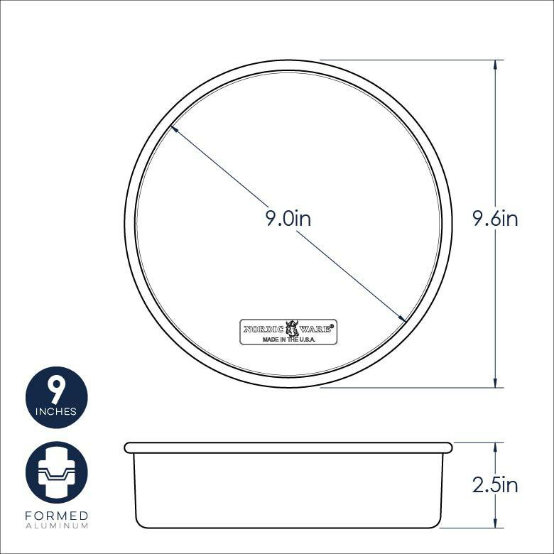 Nordic Ware Natural Commercial 9 Inch Round Layer Cake Pan
