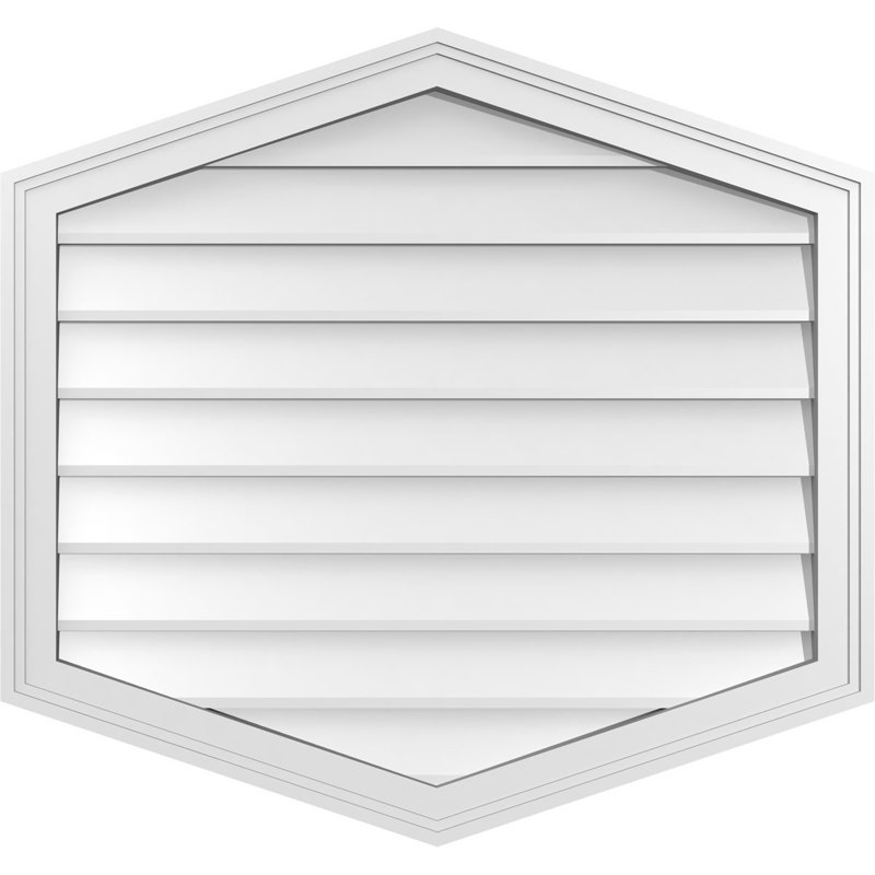 Ventilé vertical à pignon vertical 4/12 po, H 30 po x l 32 po x P 1,5 po