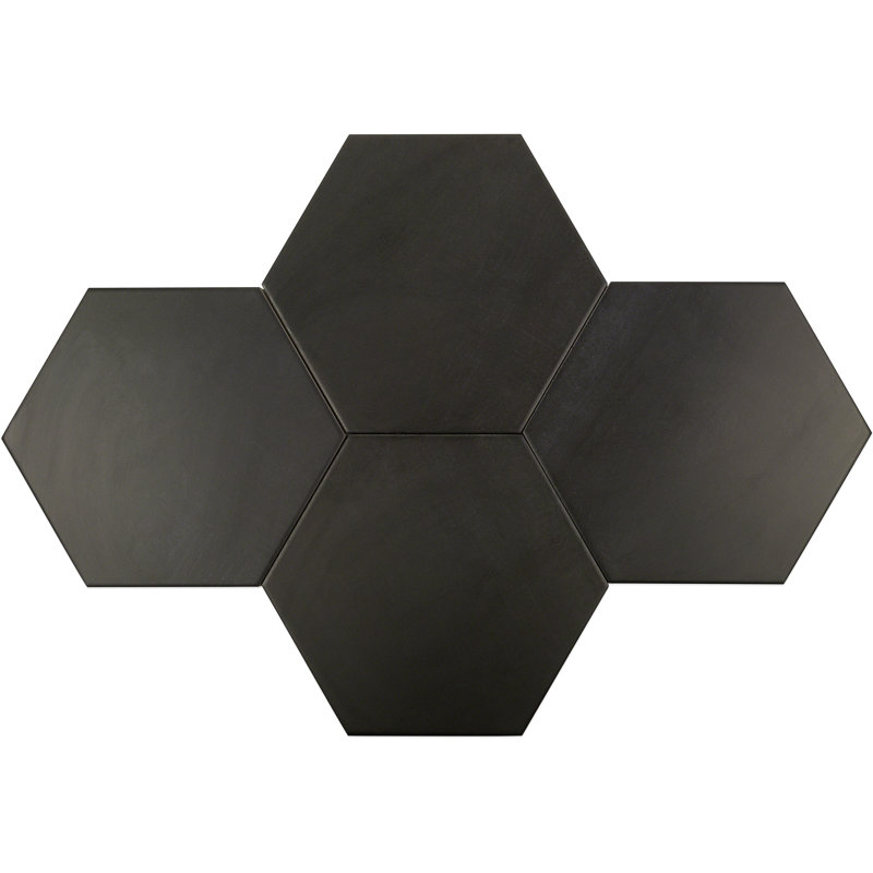 Langston 9.88'' W x 11.38'' L Porcelain Singular Tile, Dark Gray