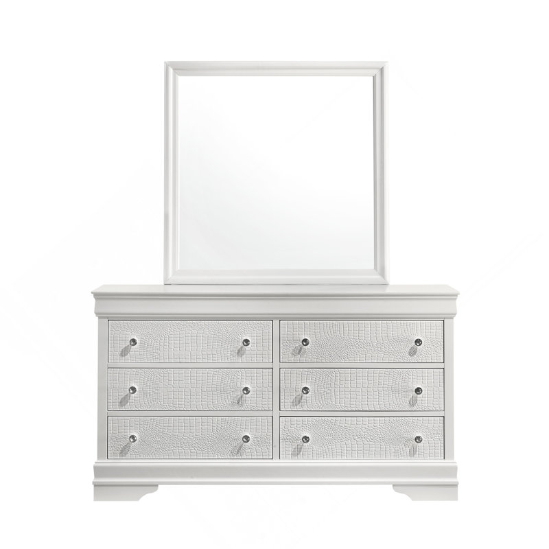 Commode 6 tiroirs Blaze, Blanc