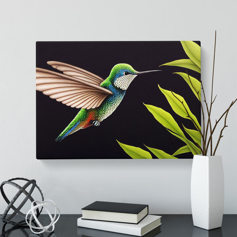 Beguiling Hummingbird - Wrapped Canvas, 40cm H x 60cm W x 3cm D