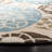 Eaton Wyndham Hand Tufted Wool/Viscose Damask Rug in Beige/Blue-1514087627