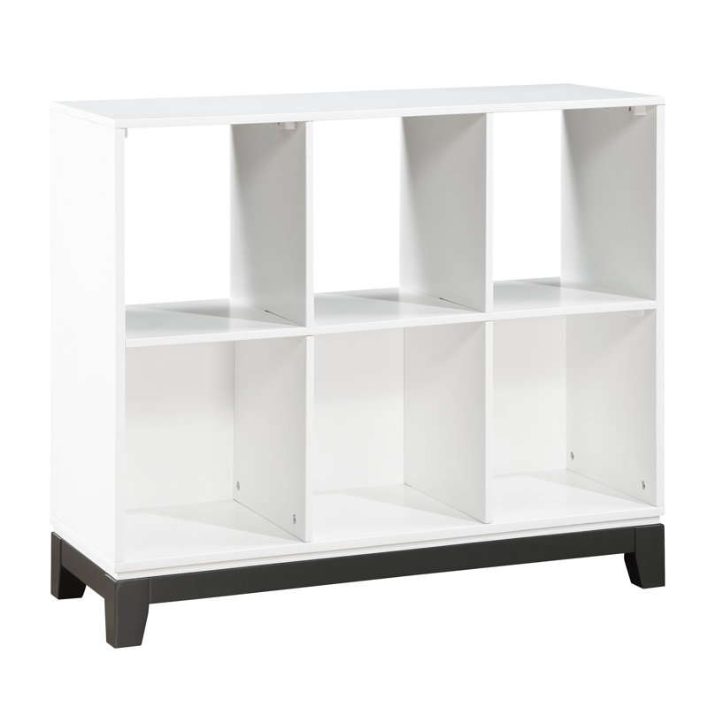  Meuble bibliothèque en bois à 6 tablettes 1 pièce, Blanc