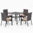 Salem 4 - Person Patio Dining Set with Square Table , Cushions Included