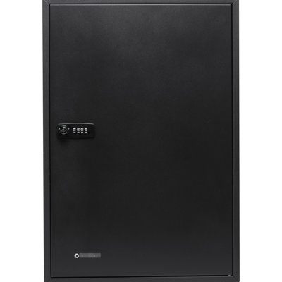 300 Key Adjustable Cabinet With Organized Storage - Black Steel, Combination Lock, Wall Mount Mounted Adjustable, Lock For Efficient