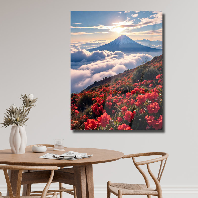 Art mural en verre trempé Mont Fuji, 30" H x 20" W