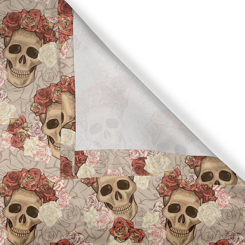 Rideau à œillets East Urban Home Skull, L 50 po x L 84 po