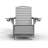 HDPE Adirondack Foldable Chair with Retractable Ottoman-26271879