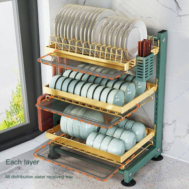 Passetas Collapsible Wood Dish Rack