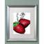 « fraise splash ii », impression sur toile encadrée-15721068