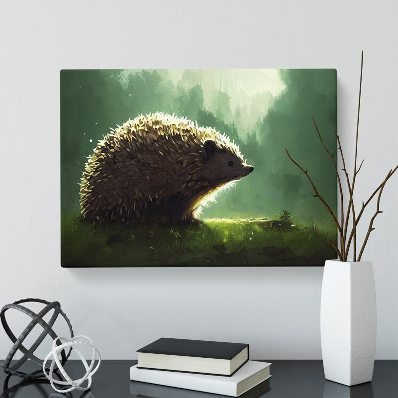Hedgehog Art Painting Vol.1 - Wrapped Canvas, 35cm H x 50cm W x 3cm D