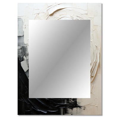 Minimalist Spiral - Abstract Spirals Decorative Wall Mirror, Modern Large Mirror, Printed Metal Art