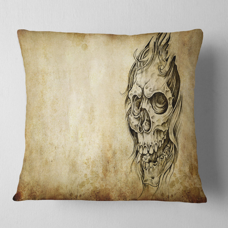 Coussin lombaire abstrait, 16 po x 16 po, Carré
