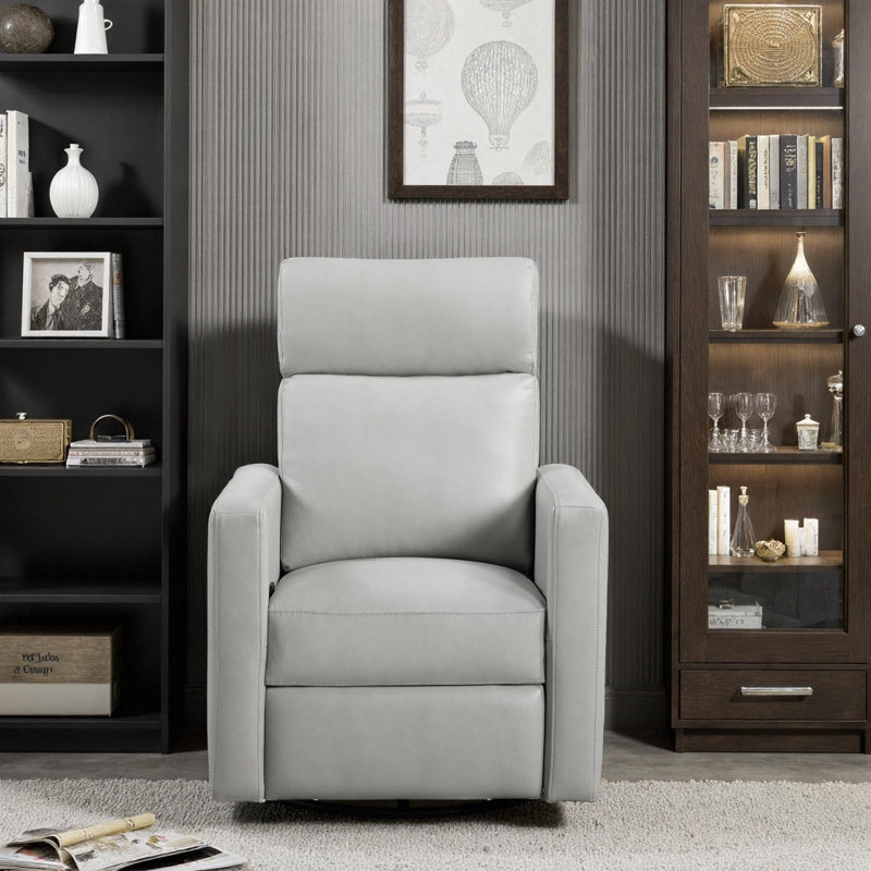 Plush Contemporary Swivel Recliner Chair with Smooth Glide & 360° Rotation - Relax in Modern Comfort, Easy Recline Living Room Essential