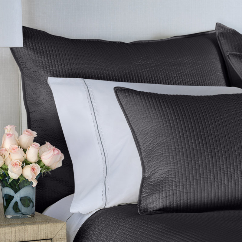 Retro Lumbar Pillow Cover & Insert, 27" x 36", Black