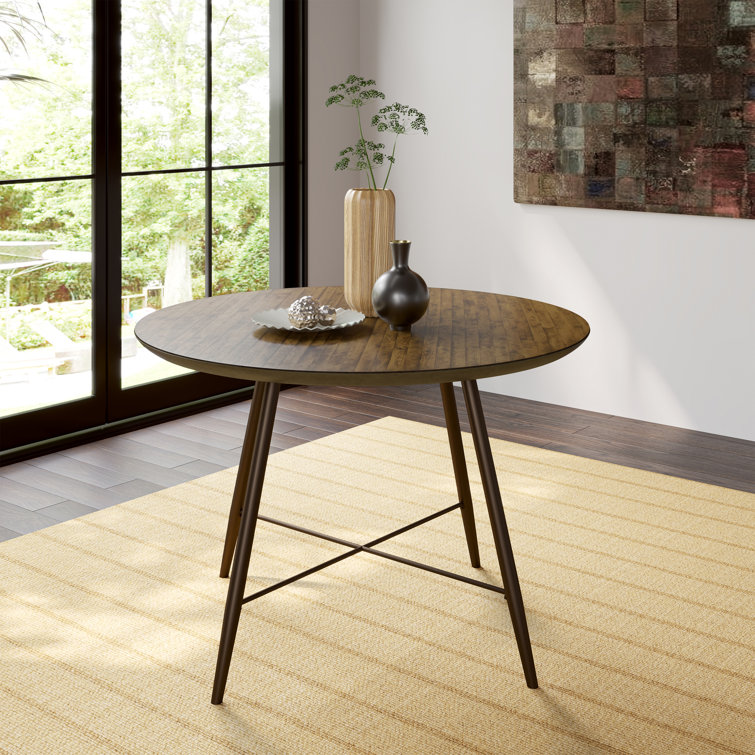 Keith Round Metal Base Dining Table