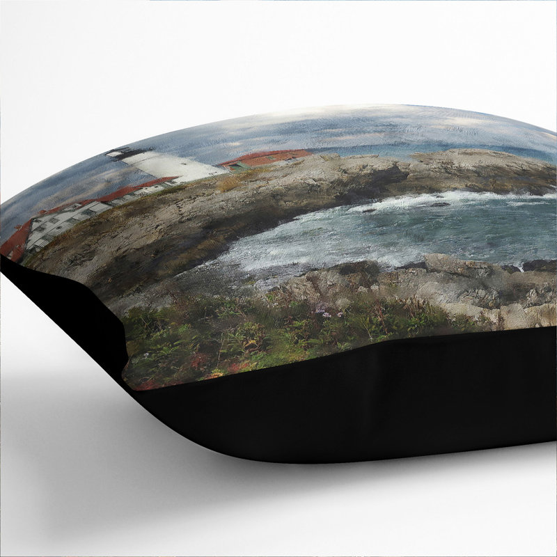 Square Throw Cushion, 40cm H x 40cm W x 15cm D, Black