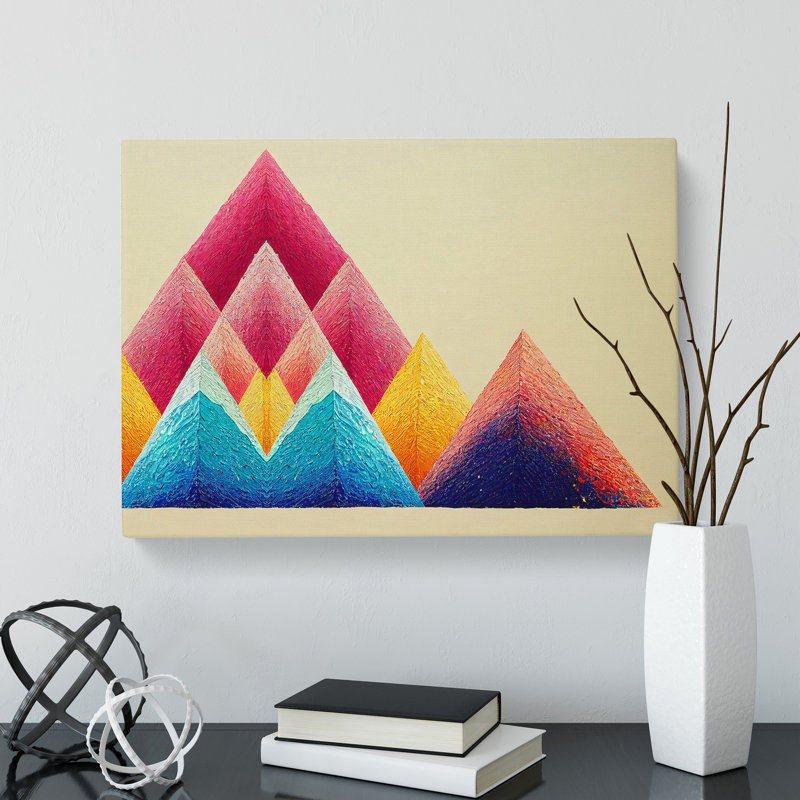 Geometric Pyramids Vol.6 - Wrapped Canvas, 35cm H x 50cm W x 3cm D