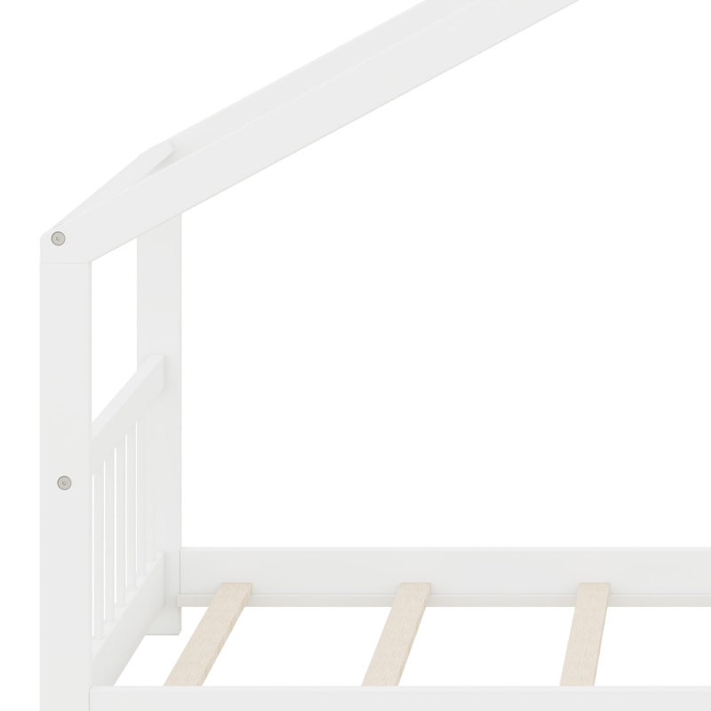 Lit en bois House House, Blanc, Simple