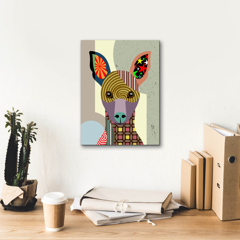 «Pinscher miniature» par Lanre Adefioyue, H 16 po x l 12 po x P 0,75 po