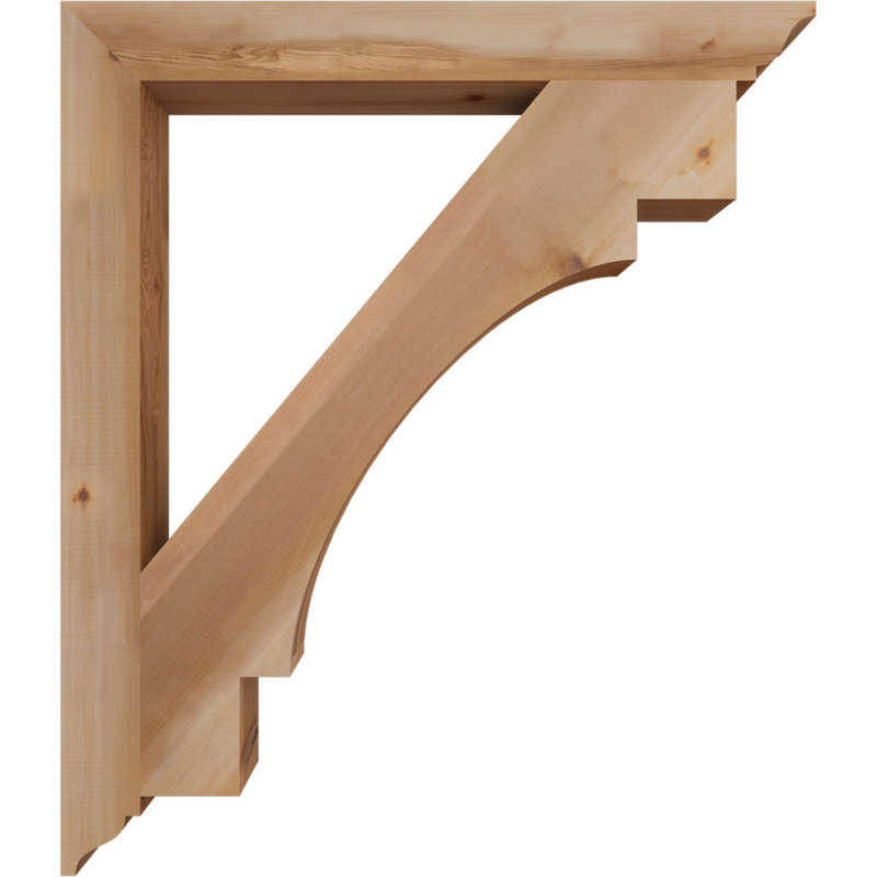 Merced Traditional Bracket, 44"H x 3.5"W x 38"D, Western Red Cedar (Smooth)