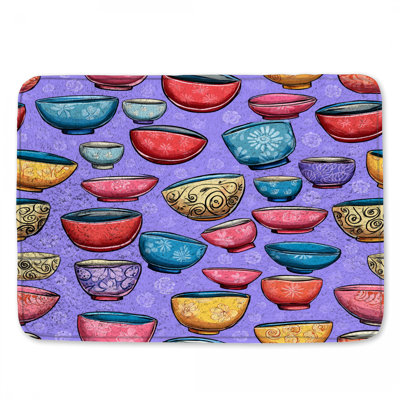 Tapis de bain bols bohème