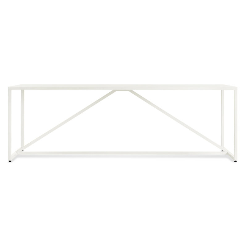 Strut Dining Table, Slate, 35" W x 75" L, Bar (40" Height)