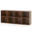 8-cube Bookcase Bookshelf With 2 Anti-tipping Kits Storage Organizer Rustic Brown