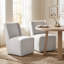 Chaise d'appoint à oreilles rembourrée avec roulettes Petasos-1217101157