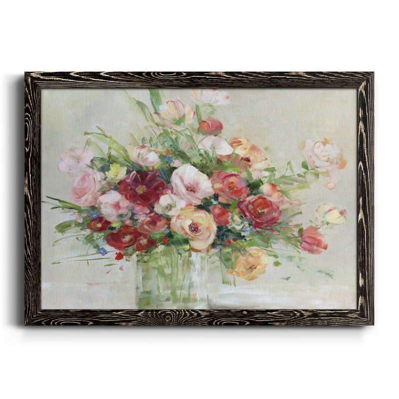 Just Peachy - Toile encadrée de qualité supérieure - prête à être accrochée, H 31,5 po x l 23,5 po x P 1,5 po, Noir