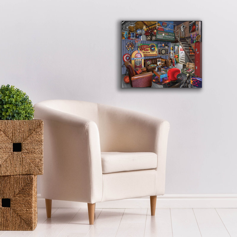 «The Hangout» par Bigelow, illustrations sur toile, H 20 po x l 24 po x P 0,75 po