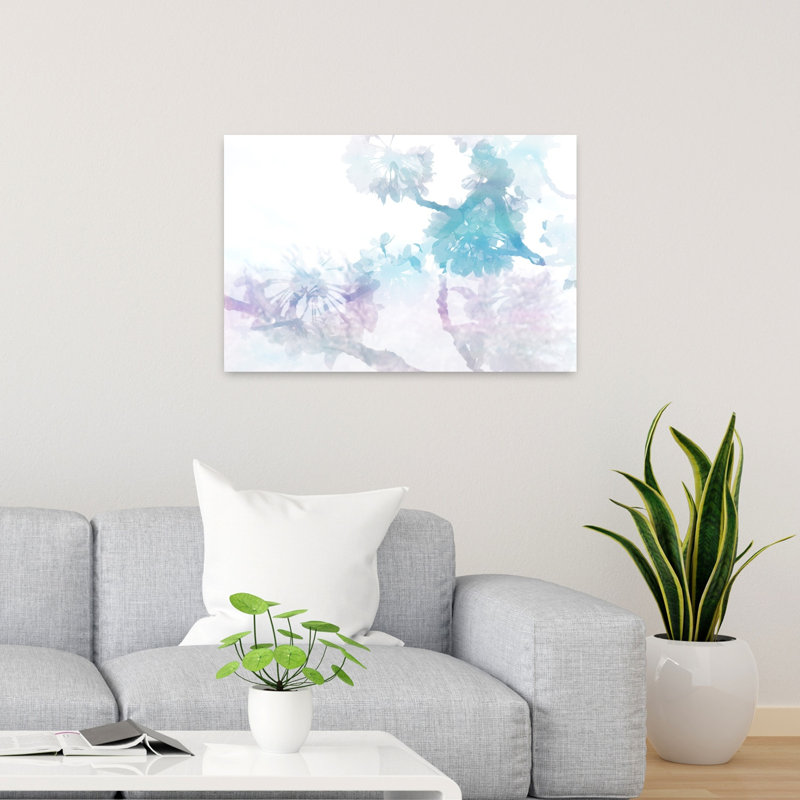 «Dreamy Cherry Blossoms», impression délicate de fleur de cerisier, H 24 po x l 36 po